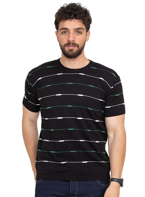 Black F - S.Knit Round T-shirt - Khotwh